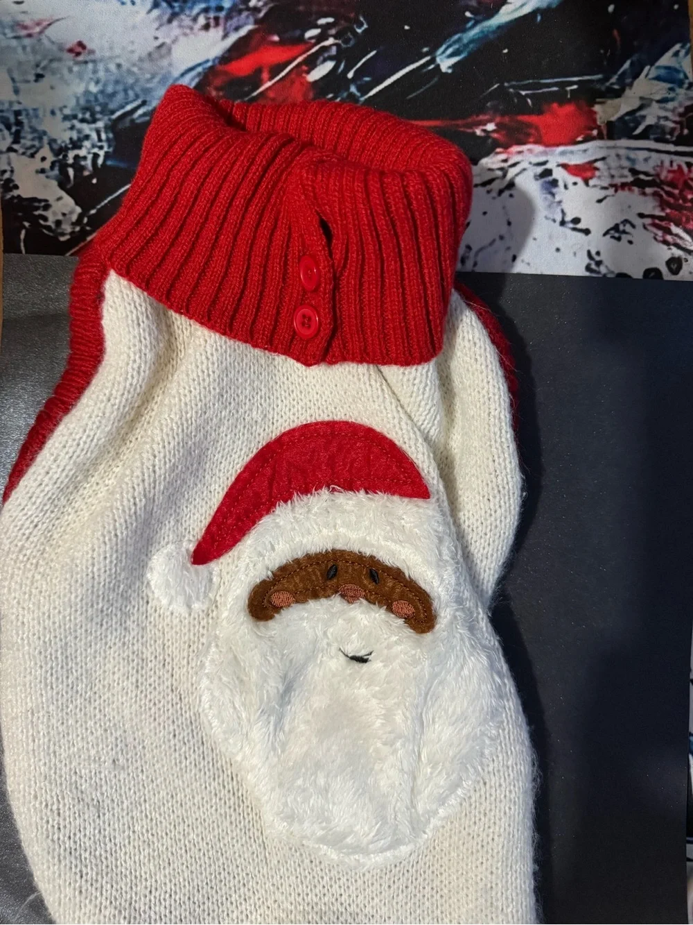 Santa Dog Sweater Size Lg